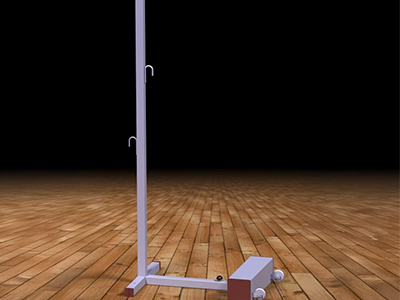 Movable and fixed badminton post and net