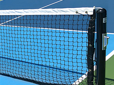Pickle ball post and net height adjustable